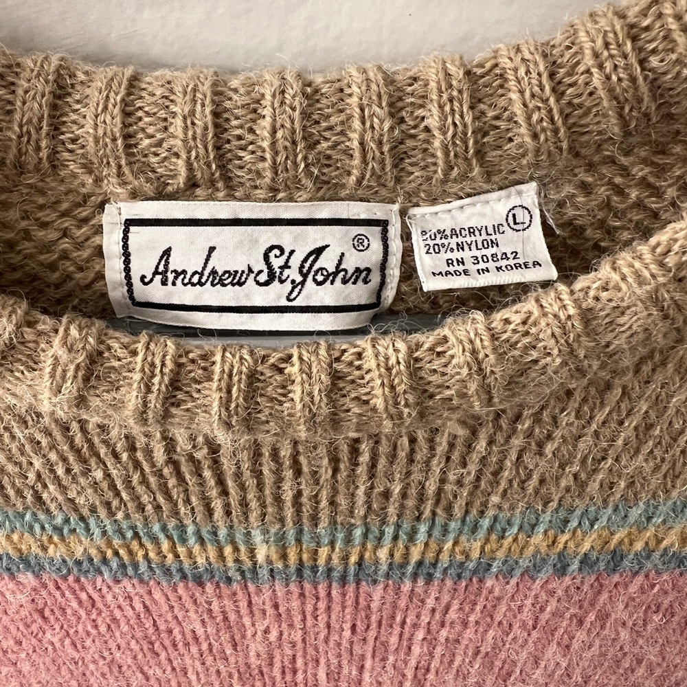 Vintage Andrew St. John top Size Large - Picture 2 of 6